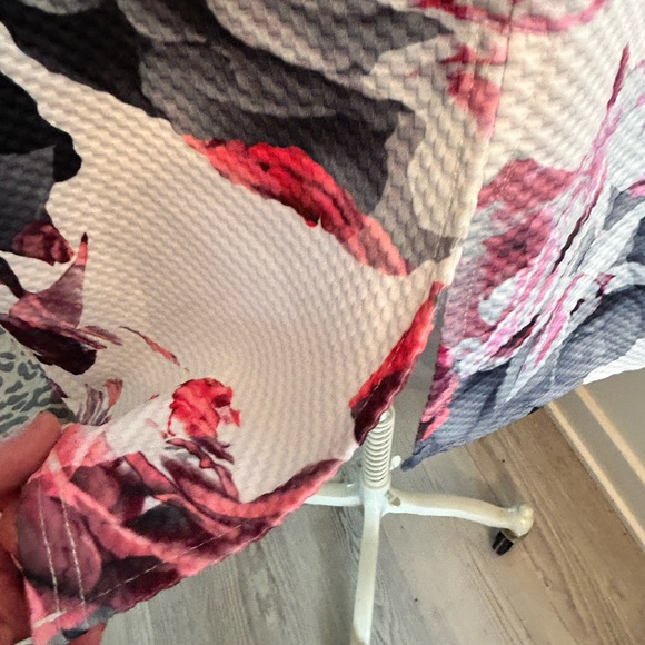 STRAPPY ROSE HALTER DRESS WITH - Red- Pink/ Gray/Black W/ White Backing - Picture 12 of 13